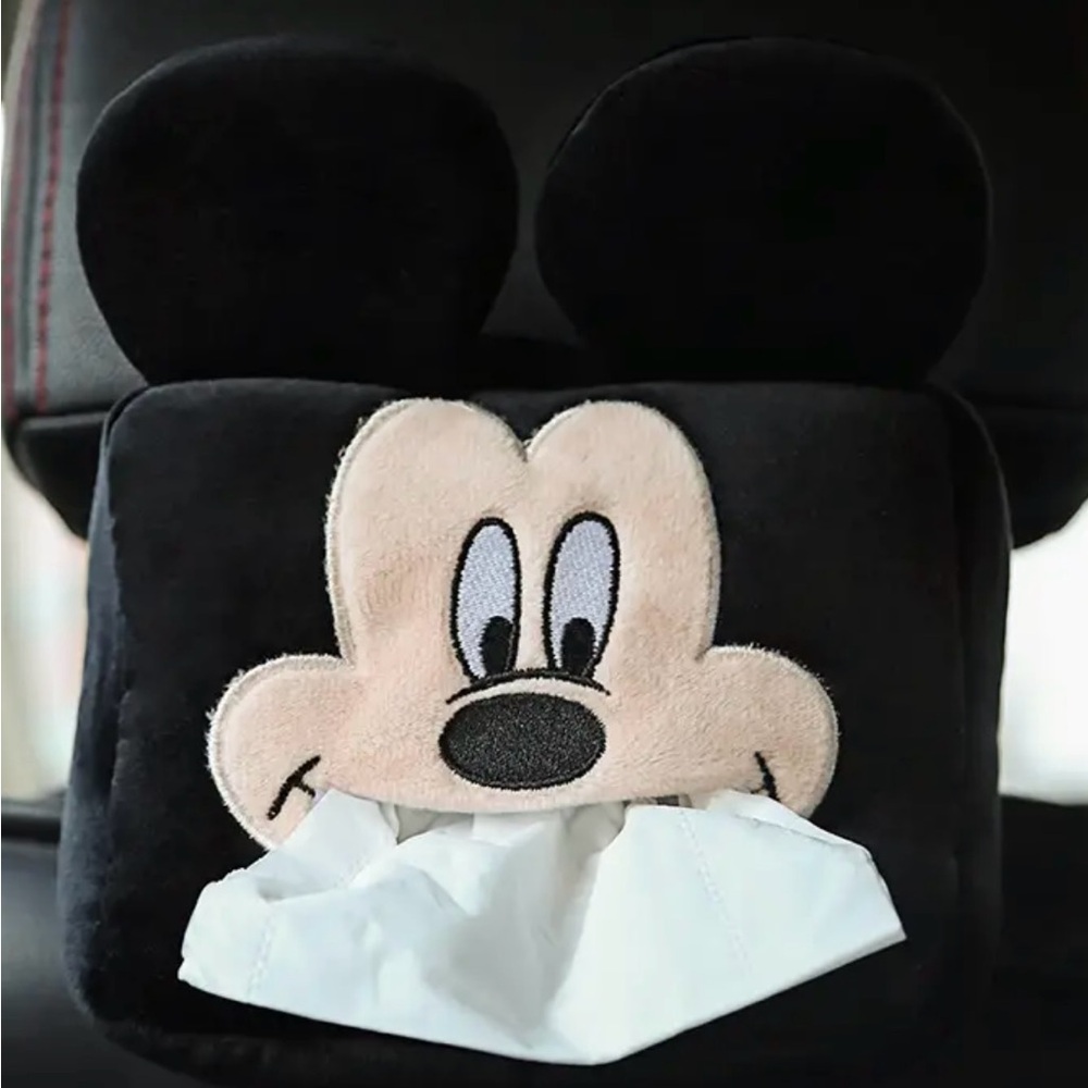 Mickey Mouse Car Tissue Holder / Plush New - Sealed Package- never opened